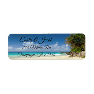 Beach and Trees Return Address Labels