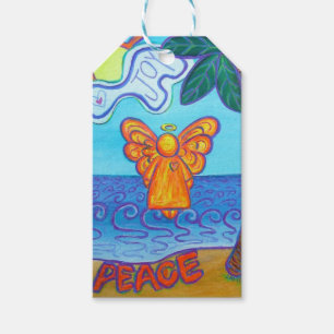 Beach Angel Holiday Custom Card Gift Tags