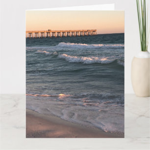Beach announcement postcard