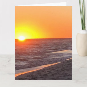 Beach announcement postcard