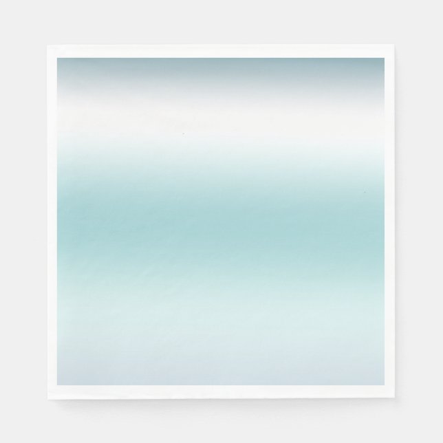 Beach Aqua Blue Ombre         Napkin (Front)