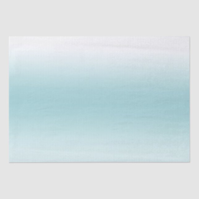 Beach Aqua Blue Ombre    Tissue Paper (Front)