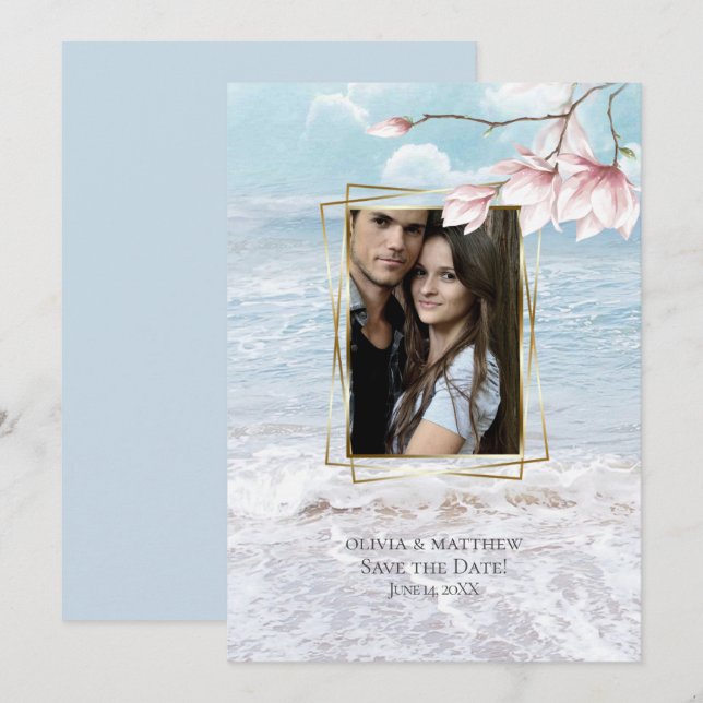 Beach Arbor Elegant Seaside Invitation (Front/Back)