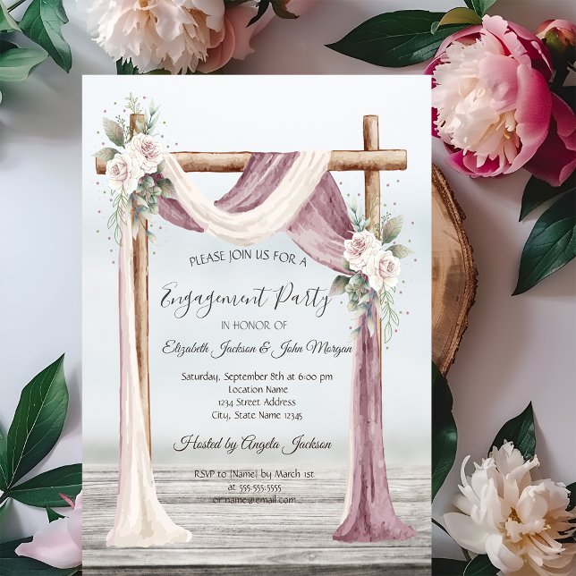 Beach Arbor Engagement Invitation (Creator Uploaded)