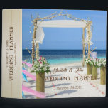 Beach Arbor Floral Wedding Binder<br><div class="desc">Beach wedding planner.</div>