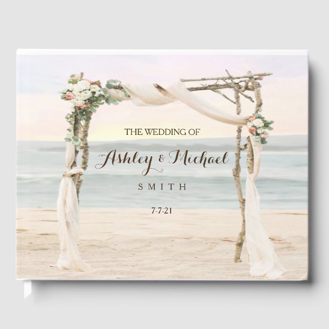 Beach Arbor Sunset Guestbook (Front)
