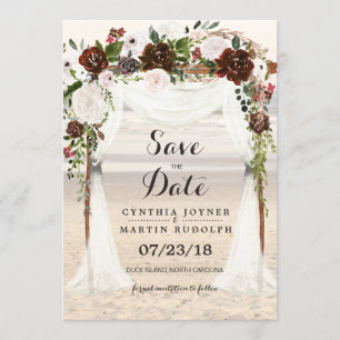 Beach Arbor Wedding Enregistrer la date Invitation