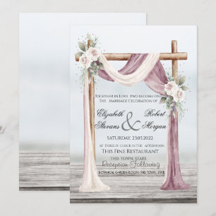 Beach Arbor Wedding Invitation