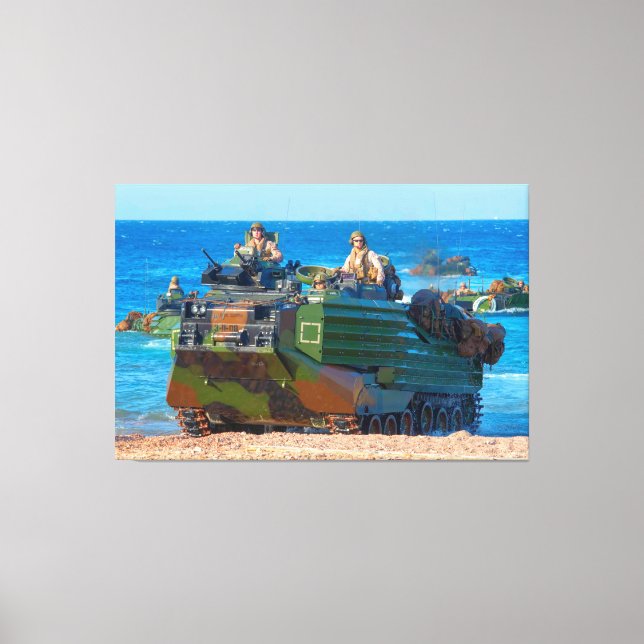 BEACH ARMOR - Assault Amphibious Vehicle 40x60 Canvas Print (Front)