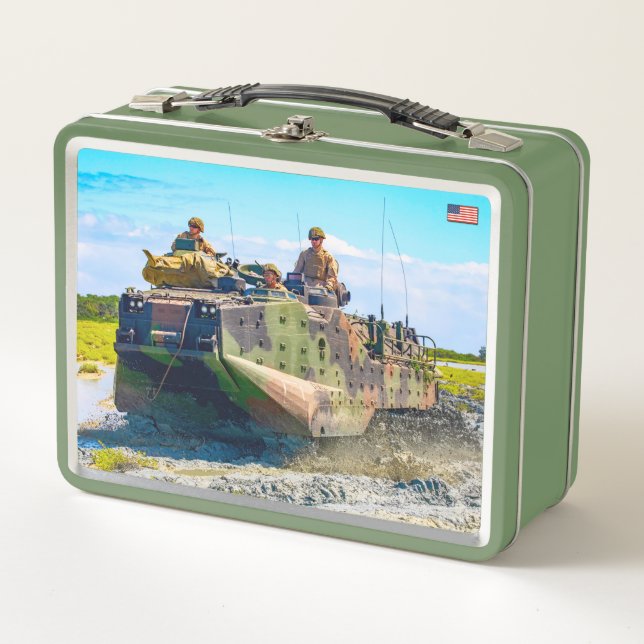 BEACH ARMOR - Assault Amphibious Vehicle Metal Lunch Box (Front)