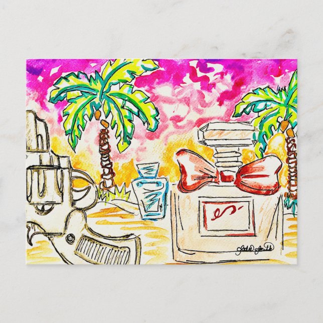 Beach Art Holiday Postcard (Front)