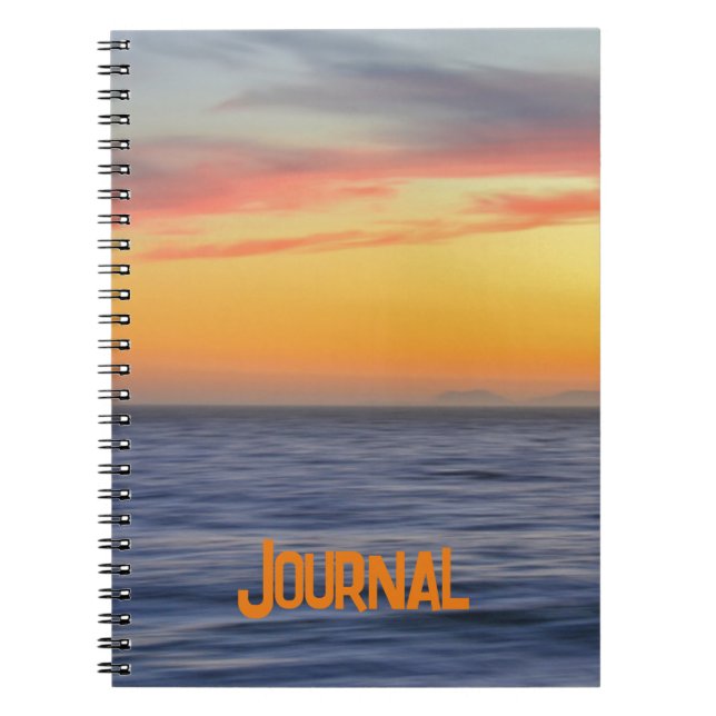 Beach Art Ocean Sunset Colourful Journal (Front)