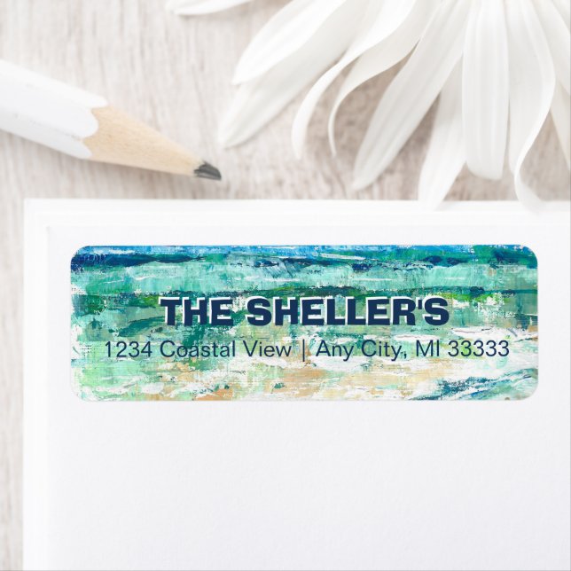 Beach Art Vagues d'eau côtière Abstrait (En situation)