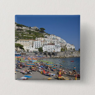Beach at Amalfi, Campania, Italy 2 Inch Square Button