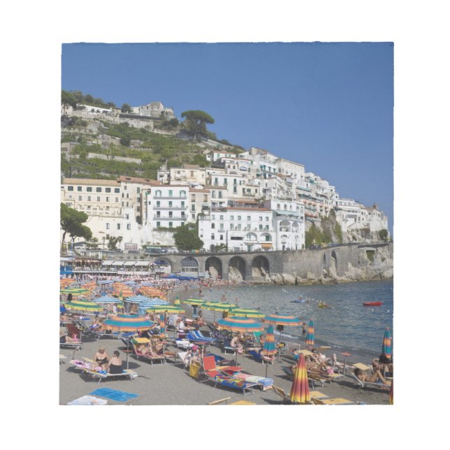 Beach at Amalfi, Campania, Italy Notepad (Front)
