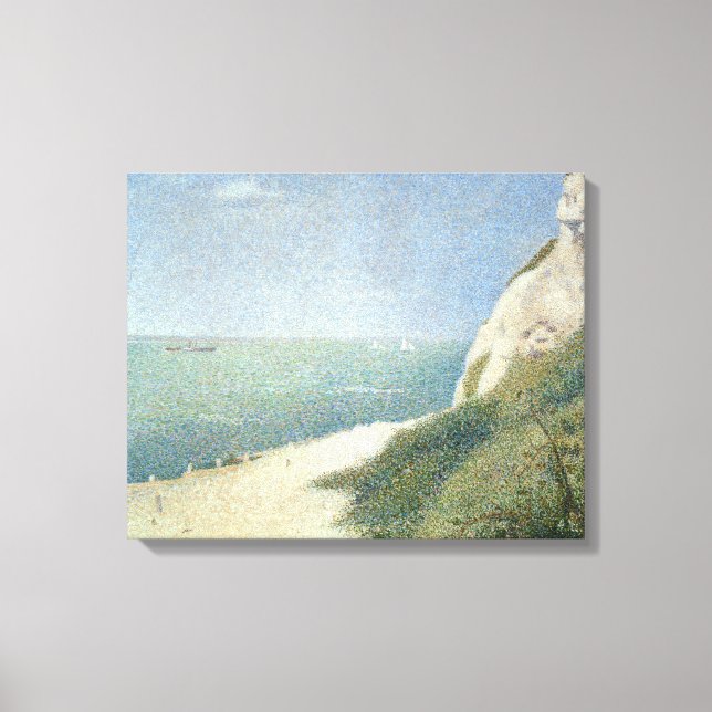 Beach at Bas Butin, Honfleur, 1886 Canvas Print (Front)