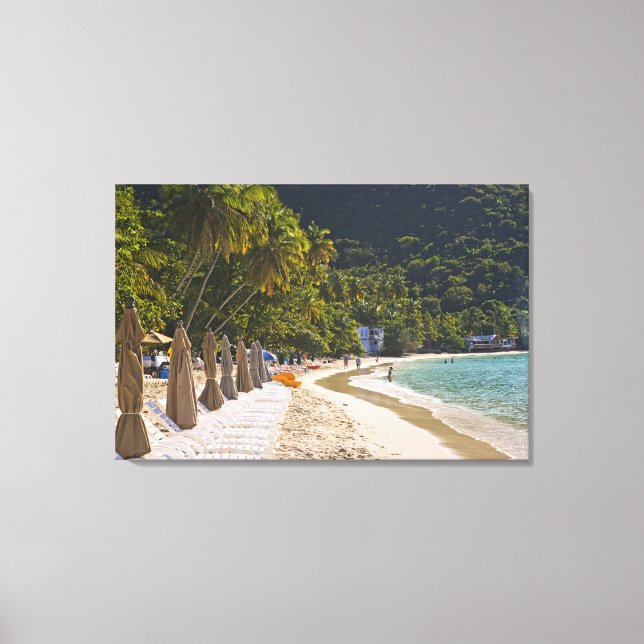 Beach at Cane Garden Bay, Island of Tortola Canvas Print (Front)