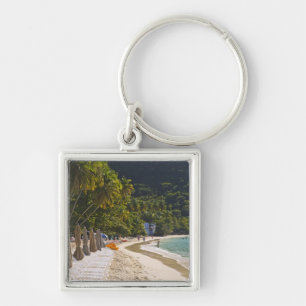 Beach at Cane Garden Bay, Island of Tortola Keychain