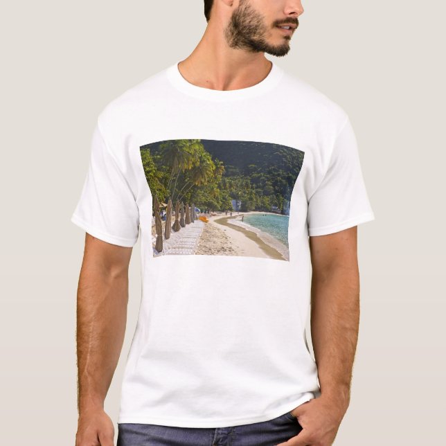 Beach at Cane Garden Bay, Island of Tortola T-Shirt (Front)