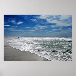 beach at dawn poster