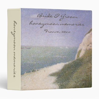 Beach at Honfleur by Georges Seurat, Vintage Art Binder