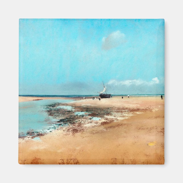 Beach at Low Tide(Mouth of the River), Edgar Degas Magnet (Front)