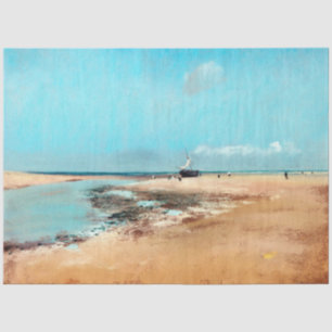 Beach at Low Tide(Mouth of the River), Edgar Degas Tissue Paper