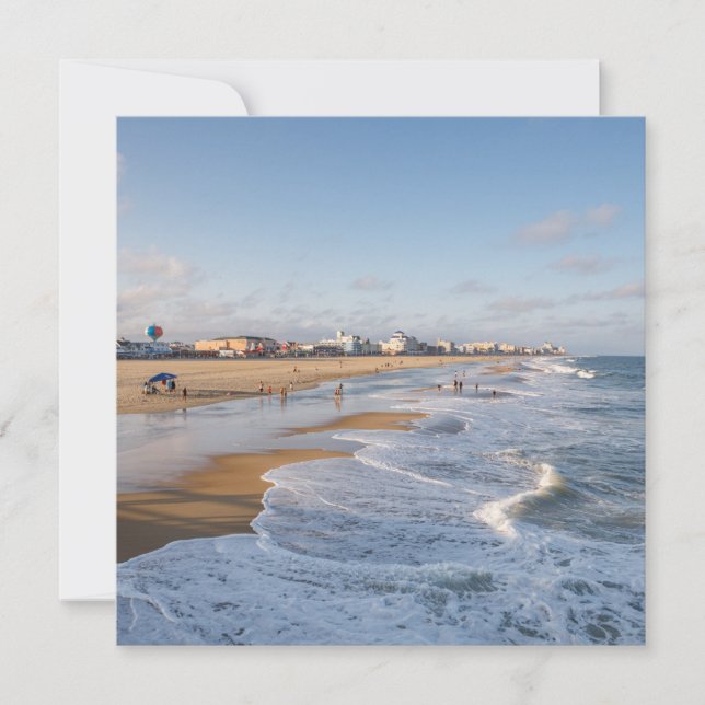Beach at Ocean City, Maryland Announcement (Front)