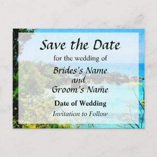 Beach at St. George Bermuda Save the Date Announcement Postcard