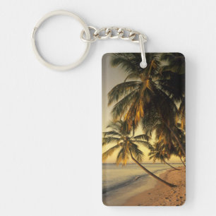 Beach at sunset, Trinidad Keychain