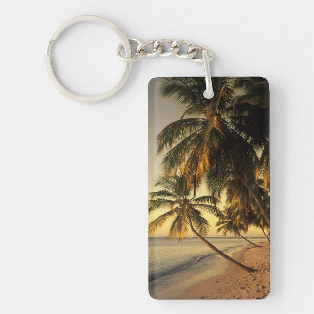 Beach at sunset, Trinidad Keychain (Front)