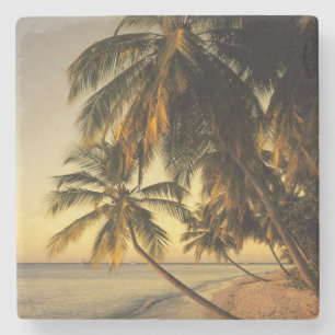 Beach at sunset, Trinidad Stone Coaster