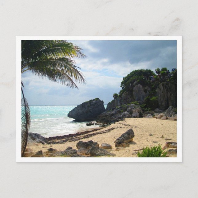 Beach at Tulum Ruins, Quintana Roo, Mexico Postcard (Front)