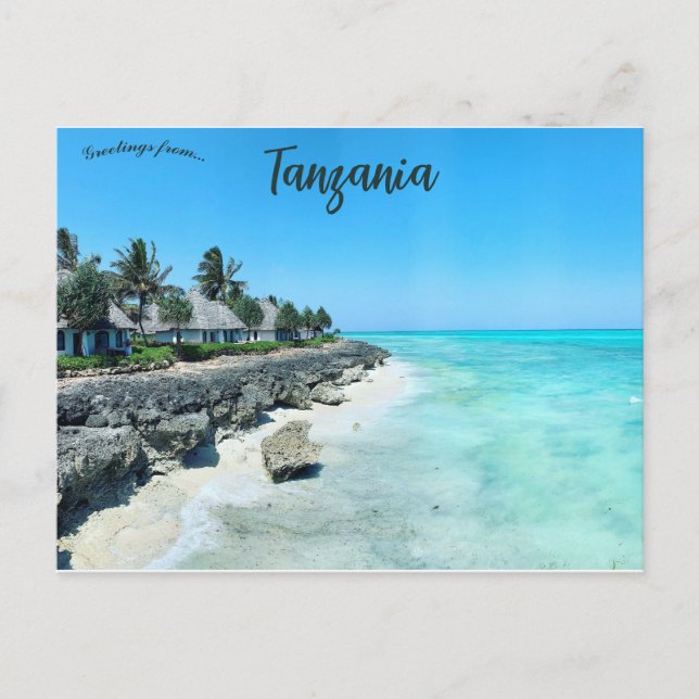Beach at Zanzibar Tanzania Postcard (Front)