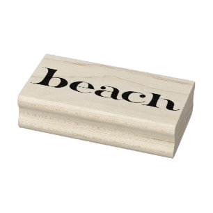 Beach Authentic 1960s Typography Rubber Art Stamp