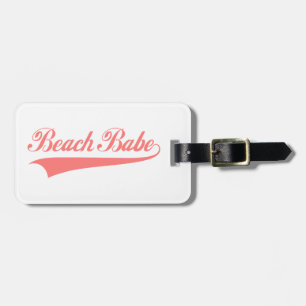 Beach babe luggage tag