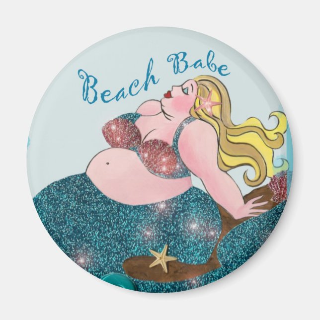 Beach Babe Mermaid magnets (Front)
