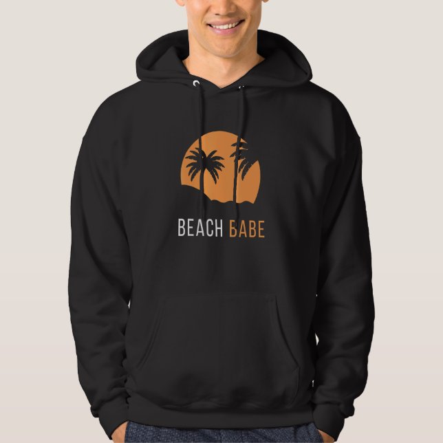 Beach Babe Summer Vacation Palm Trees And Sunshine Hoodie (Front)