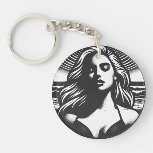 Beach Babe Vibes Keychain
