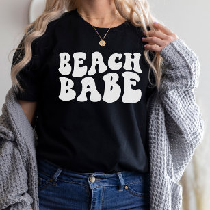 Beach Babe White Matching Bachelorette Party T-Shirt