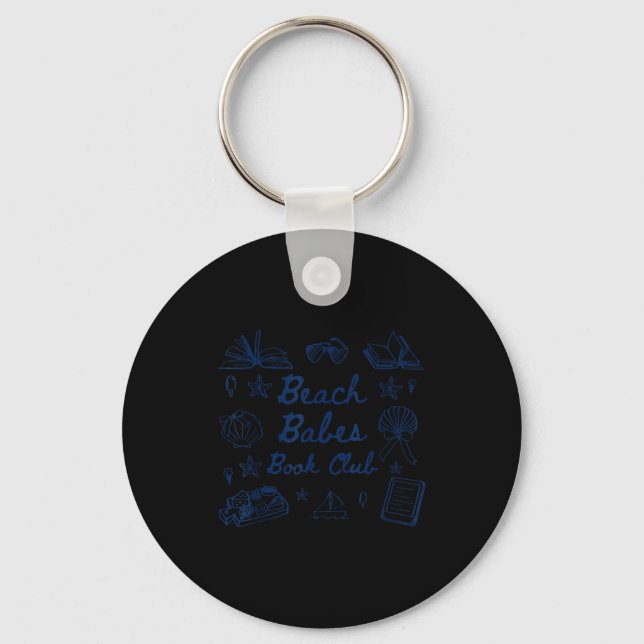 Beach babes book club  keychain (Front)