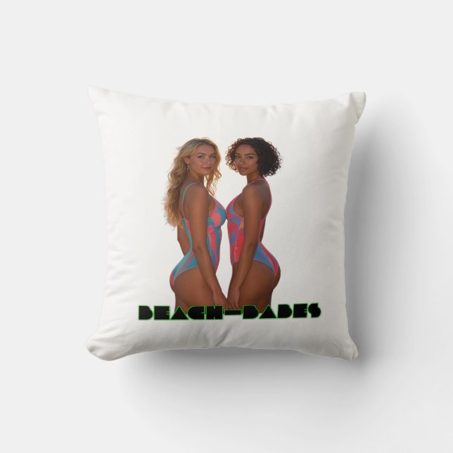 Beach Babes pillow (Front)