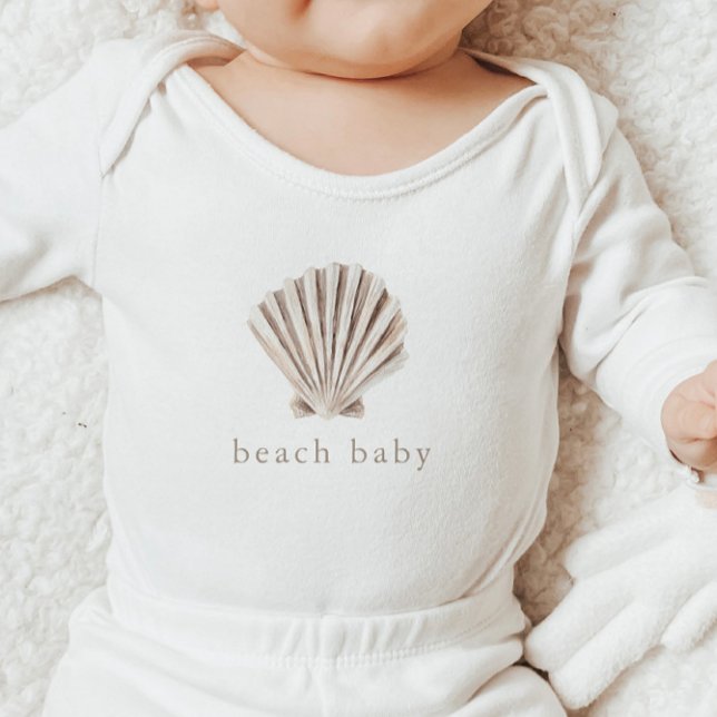 Beach Baby Boho Ocean Shell Baby Shower Bodysuit (Creator Uploaded)