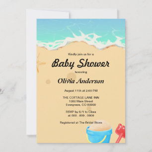 Beach Baby Shower Invitation