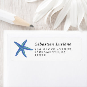 Beach Baby Shower Return Address Label