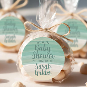 Beach Baby Shower Sticker