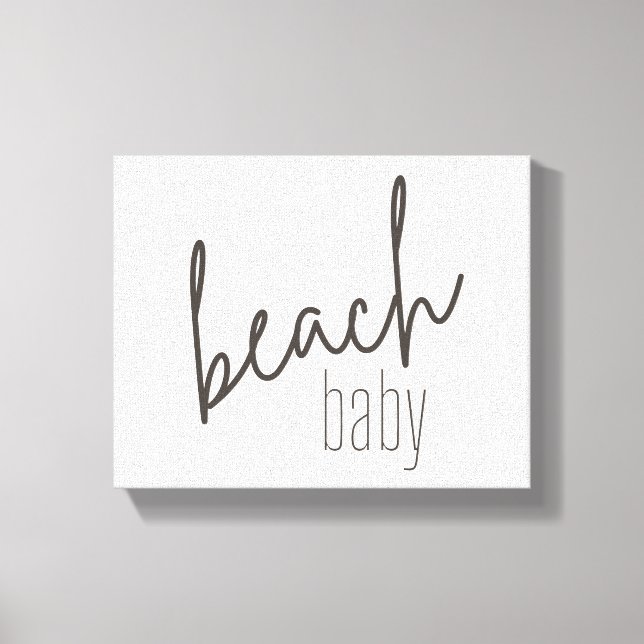beach baby. Wrapped Canvas (Front)