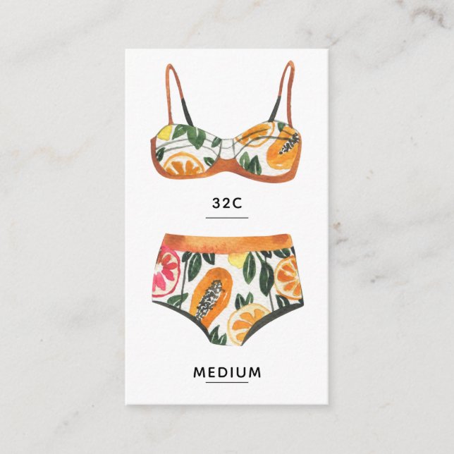 Beach Bachelorette Lingerie Insert Card (Front)