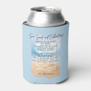 Beach Bachelorette Party Getaway Celebration Can Cooler