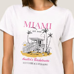 Beach Bachelorette Party Girls Trip Custom Text T-Shirt<br><div class="desc">Make a splash at your upcoming bachelorette party with this stunning beach bachelorette party personalized t-shirts. Whether you're celebrating a bach trip, a girls' vacation, or a best friends' holiday, this custom beach bachelorette party t-shirts are the perfect addition to your unforgettable getaway. Add a personal touch to your bachelorette...</div>